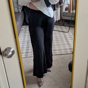 Stylish Black Wide Leg Women's Pants